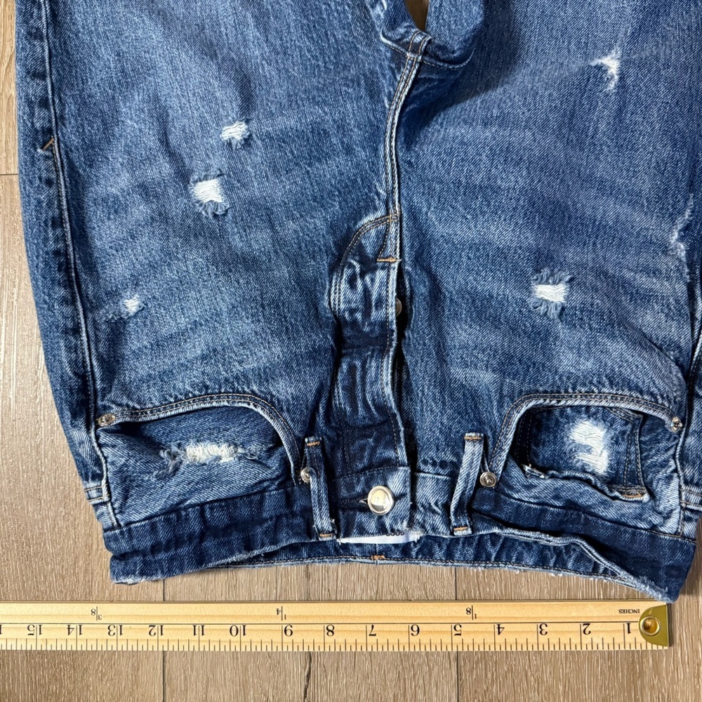Good American Good Boy Blue Straight Leg Jeans - Picture 7 of 11